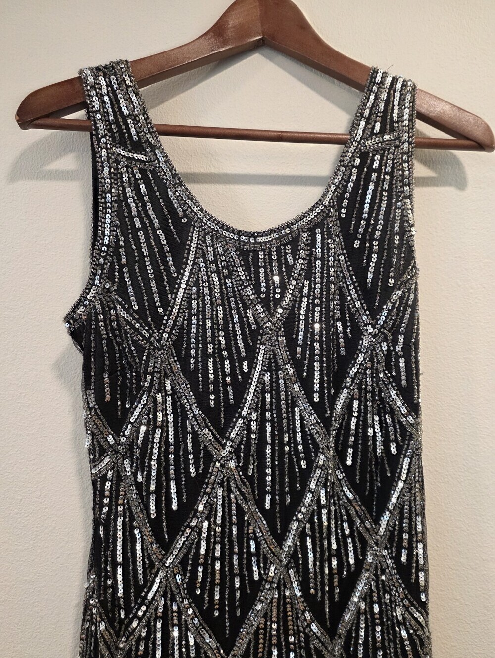 Pisarro Nights Beaded Sequin Sleeveless Flapper Dress -NWOT - Picture 2 of 5